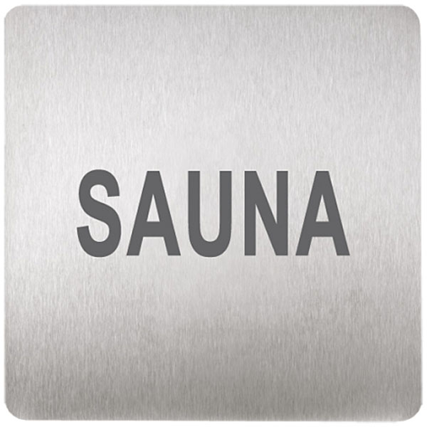 Табличка информационная из нержавейки «сауна» Sanela SLZN 44V