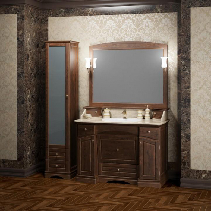 Комплект мебели для ванной комнаты Opadiris ЛУЧИЯ 120, орех антикварный
