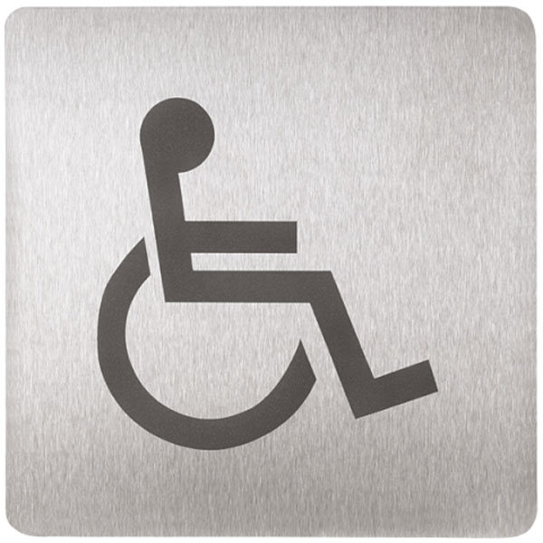 Табличка информационная из нержавейки «туалет для инвалидных» Sanela SLZN 44AC