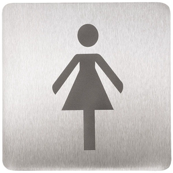 Табличка информационная из нержавейки «туалет дамы» Sanela SLZN 44AB