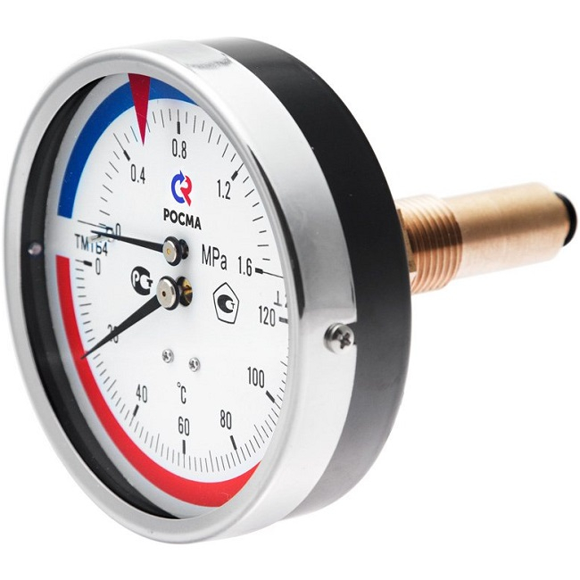 Термоманометр ТМТБ-41Т.2 (0-150 °C) (0-0,6 МПа) G1/2. 2,5