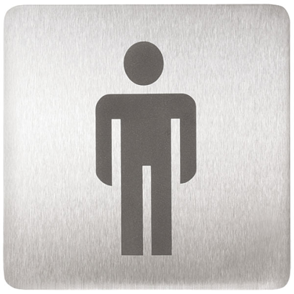 Табличка информационная из нержавейки «туалет господа» Sanela SLZN 44AA