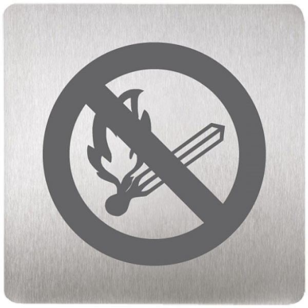 Табличка информационная из нержавейки «запрещение открытого огня» Sanela SLZN 44N