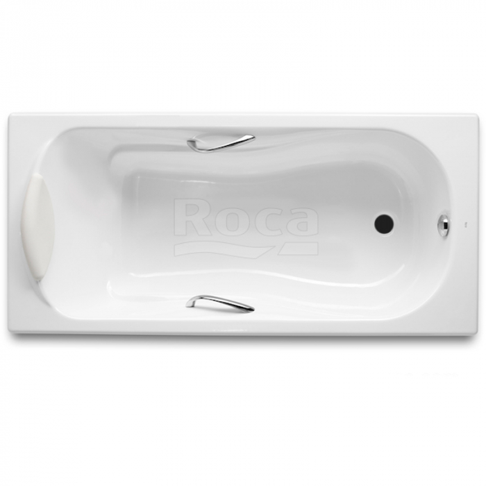 Ванна чугунная Roca HAITI 160×80 с отверстиями для ручек 2330G000R