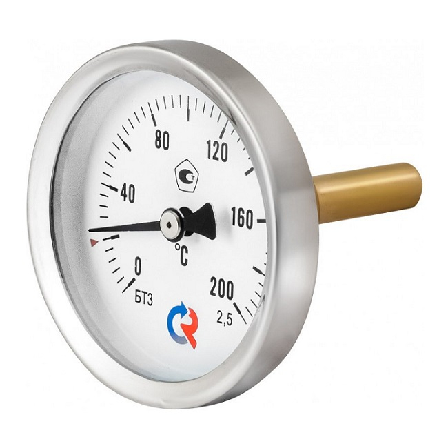 Термометр биметаллический Росма БТ-31.211 (0–250 °С) G1/2.100. 2,5