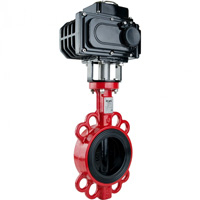 Затворы дисковые поворотные с электроприводом