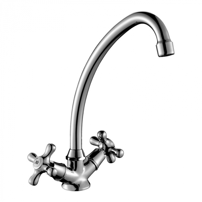 Смеситель для кухни Rossinka H02-71 двухрукояточный