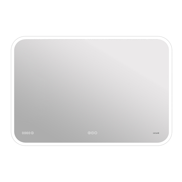 Зеркало Cersanit LED 070 design pro 100x70 с подсветкой bluetooth часы с антизапотеванием прямоугольное