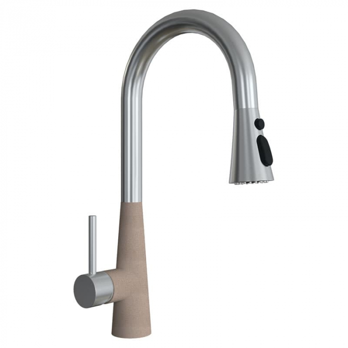 Смеситель для кухни Flortek ВИТА PRO SS FL однорукояточный, песочный