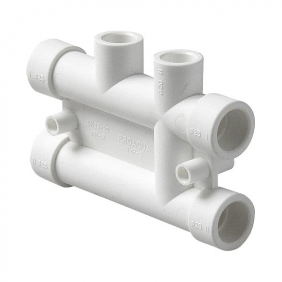 Распределительный блок для систем отопления PPR 25-20 Pro Aqua