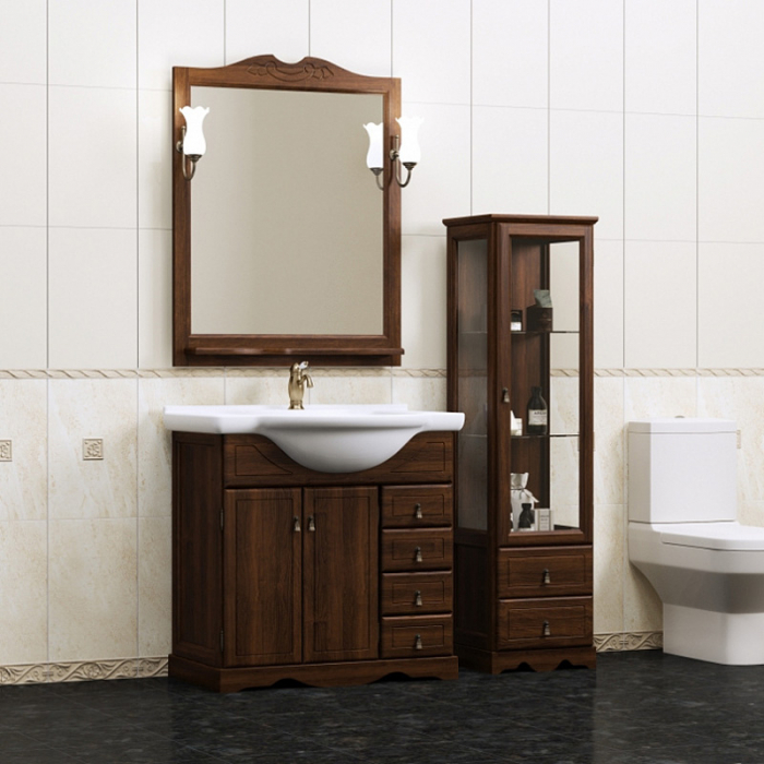 Комплект мебели для ванной комнаты Opadiris КЛИО 70, орех антикварный