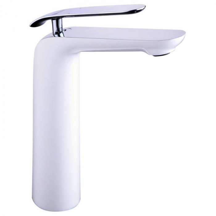 Смеситель для раковины LeMark MELANGE LM4909CW однорукояточный, хром/белый