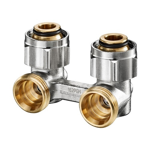 Узел нижнего подключения радиатора угловой Oventrop Мultiflex F ZB 3/4"НГ x 3/4"НР