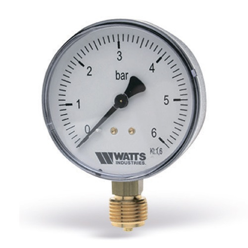 Манометр технический Watts F+R250 100 РШ (0-10 бар) G1/2"-2,5