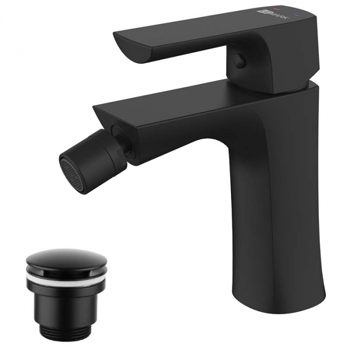 Смеситель для биде LeMark URSUS LM7208BL однорукояточный, на биде, черный