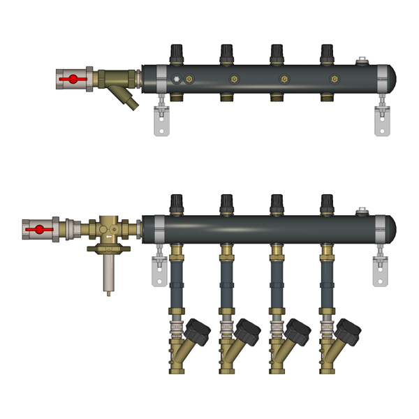 Узел распределительный этажный Ридан TDU.5R DN50-4L-20-APT15-MVT15