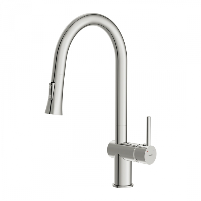 Смеситель для кухни Cersanit MELAR однорычажный с выдвижным изливом хром