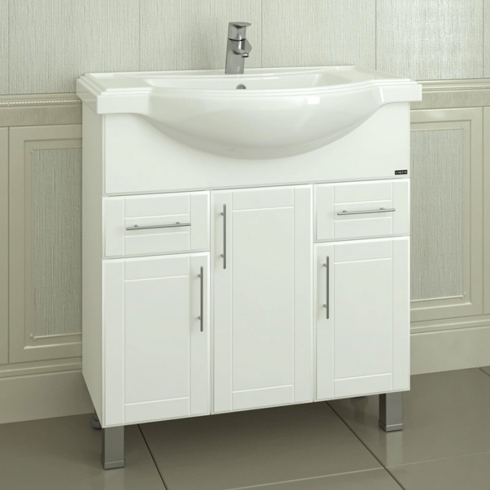 Тумба для раковины Санта Дублин-80 2 ящика напольная (ум. Классик-80) 223008