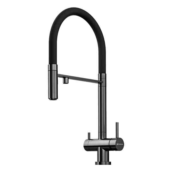 Смеситель для кухни Omoikiri KANTO-GM-BL латунь/вороненая сталь/черный