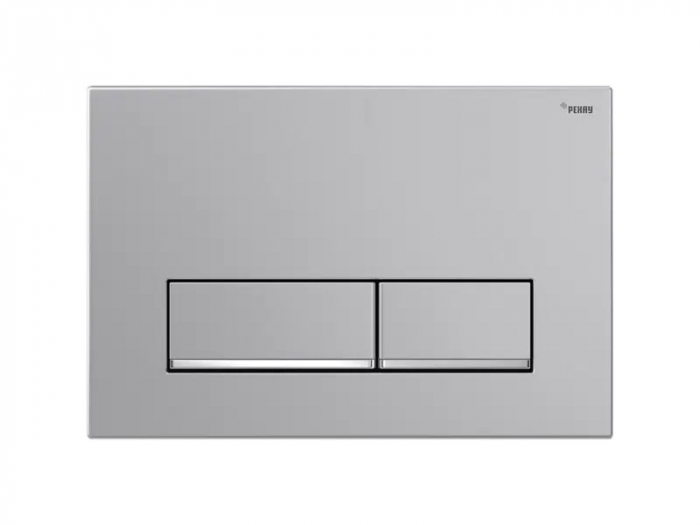 Панель смыва РЕХАУ NOVA LONG 002 с прямоугольными клавишами, пластик, серебристый, матовый, нижняя полоса клавиш хром, глянцевый