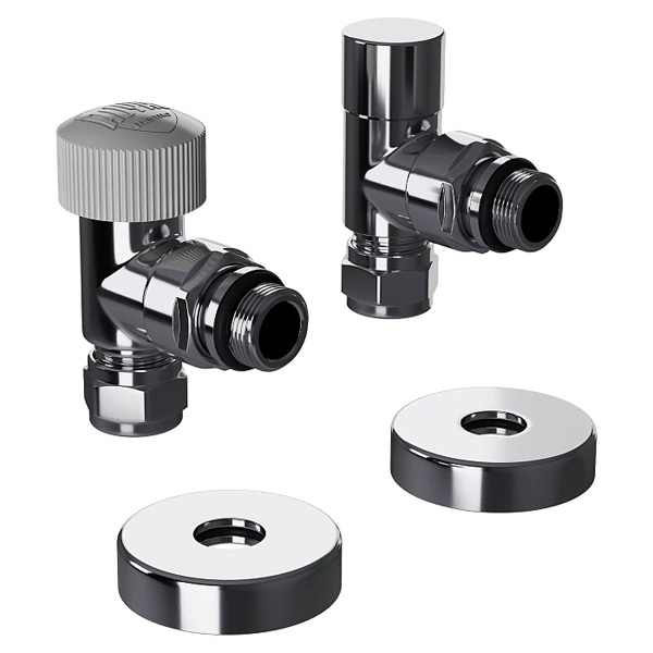 Набор термостатический угловой Royal Thermo Design Pro 1/2" М30х1,5 Хром