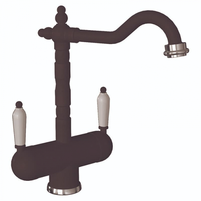 Смеситель для кухни Flortek АРИЯ FL однорукояточный, с подключением к фильтру, мокко