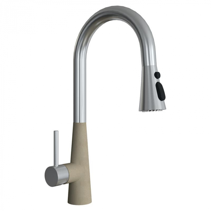 Смеситель для кухни Flortek ВИТА PRO SS FL однорукояточный, бежевый
