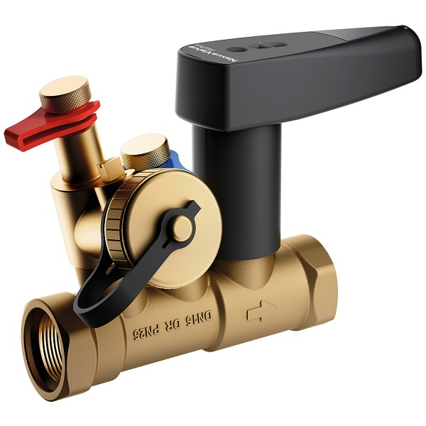 Клапан балансировочный ручной NexusValve Fluctus FODRV Drain DN15 (1/2") PN25; Kvs1,62; в-в; латунь