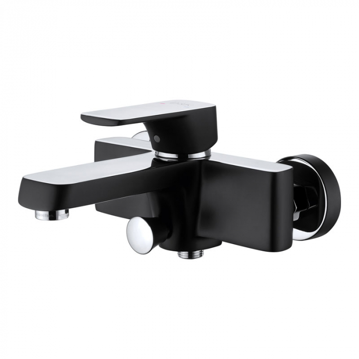 Смеситель для ванны D&amp;K Berlin.Technische однорукояточный, черный/хром DA1433215