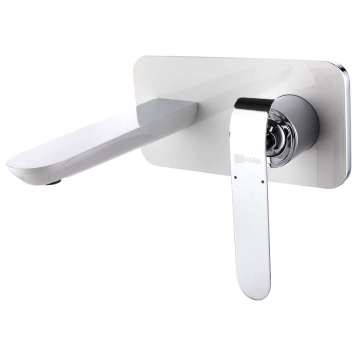 Смеситель для раковины LeMark MELANGE LM4926CW однорукояточный, встраиваемый в стену, хром/белый