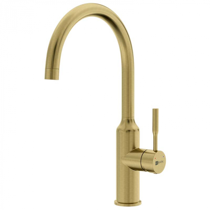 Смеситель для кухни LeMark EXPERT LM5079LGN однорукояточный, с поворотным изливом, светлое золото нано