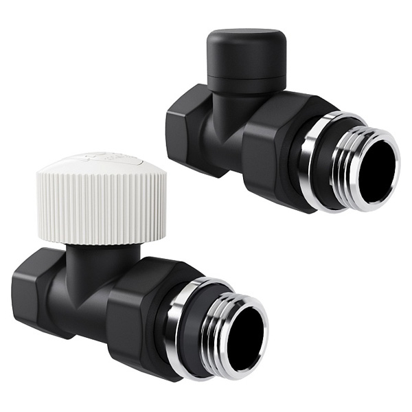 Набор термостатический прямой Royal Thermo Design 1/2"М30х1,5 черный