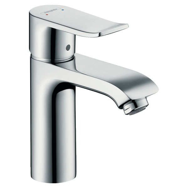 Смеситель для раковины Hansgrohe Metris однорукояточный, 110, без сливного гарнитура, хром (31084000)
