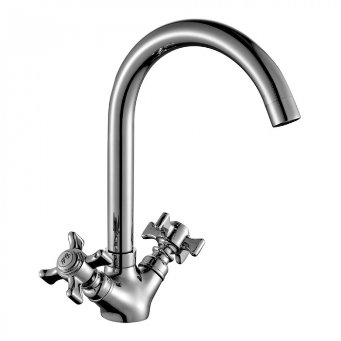 Смеситель для кухни Rossinka Z02-71 двухрукояточный