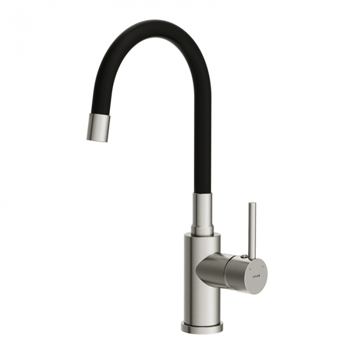 Смеситель для кухни Cersanit MELAR однорычажный с гибким изливом сатин