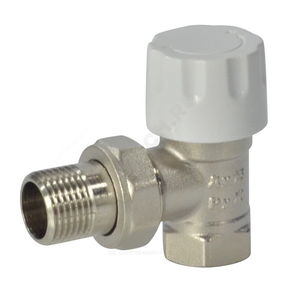 Клапан термостатический угловой Ogint DN15 (1/2") М30×1,5 с преднастройкой