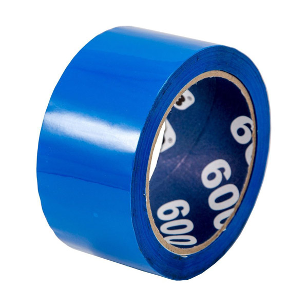 Упаковочная клейкая лента Unibob 600 45 мкм, 48 мм × 66 м, синий