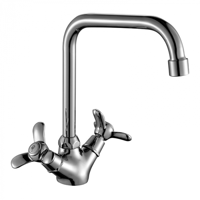 Смеситель для кухни Rossinka Q02-72 двухрукояточный