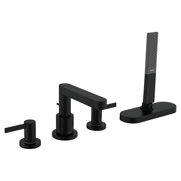 Смеситель для ванны Hansgrohe Finoris двухрукояточный, черный (76444670)