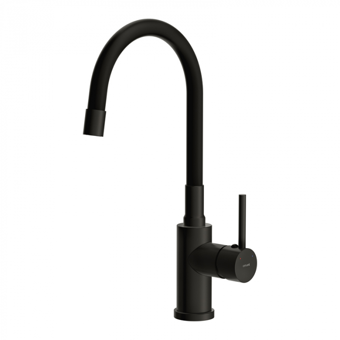 Смеситель для кухни Cersanit MELAR однорычажный с гибким изливом черный