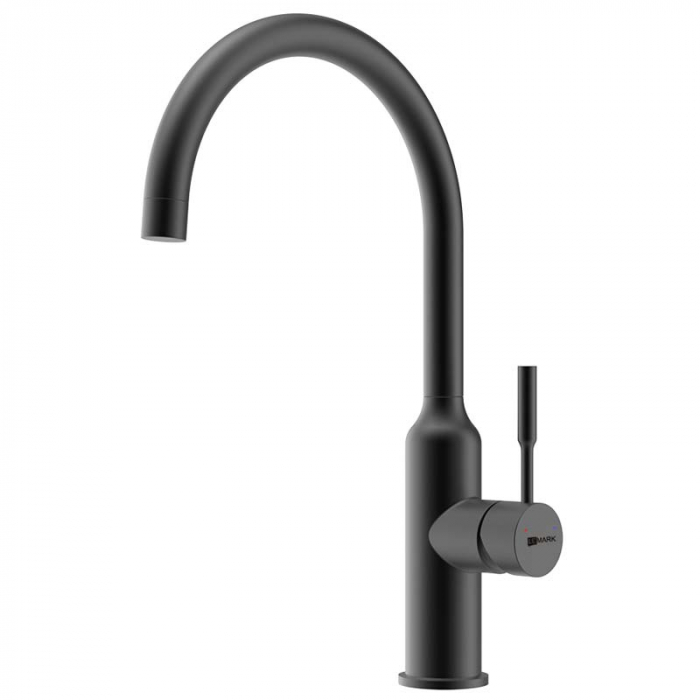 Смеситель для кухни LeMark EXPERT LM5079BL однорукояточный, с поворотным изливом, черный нано