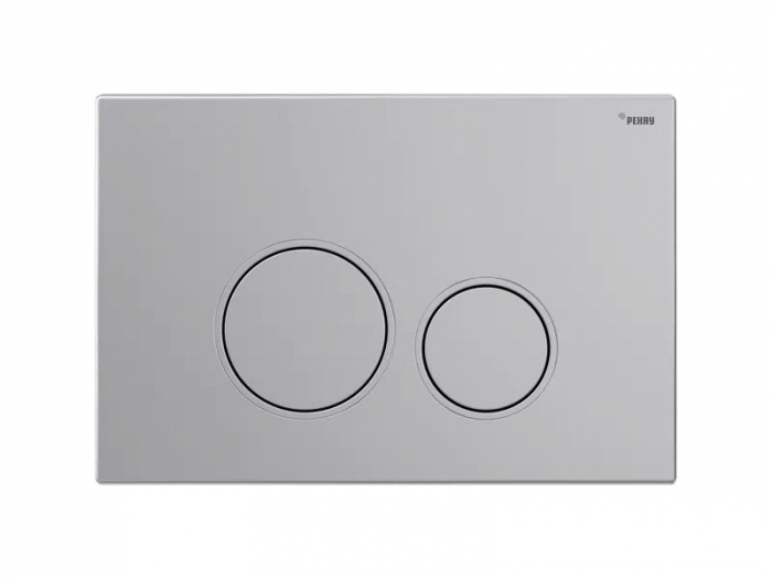 Панель смыва РЕХАУ NOVA ORB 001 с круглыми клавишами, пластик, серебристый, матовый