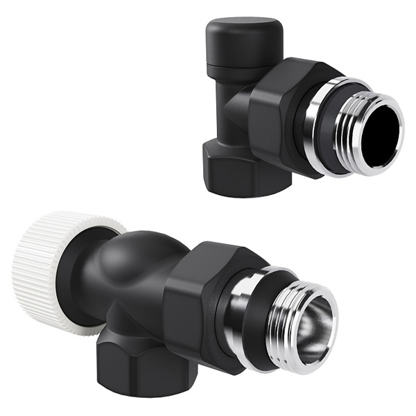 Набор термостатический осевой Royal Thermo Design 1/2"М30х1,5 черный