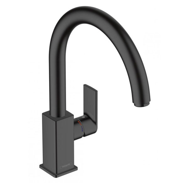 Смеситель для кухни Hansgrohe Vernis Shape M35 однорукояточный, черный (71871670)