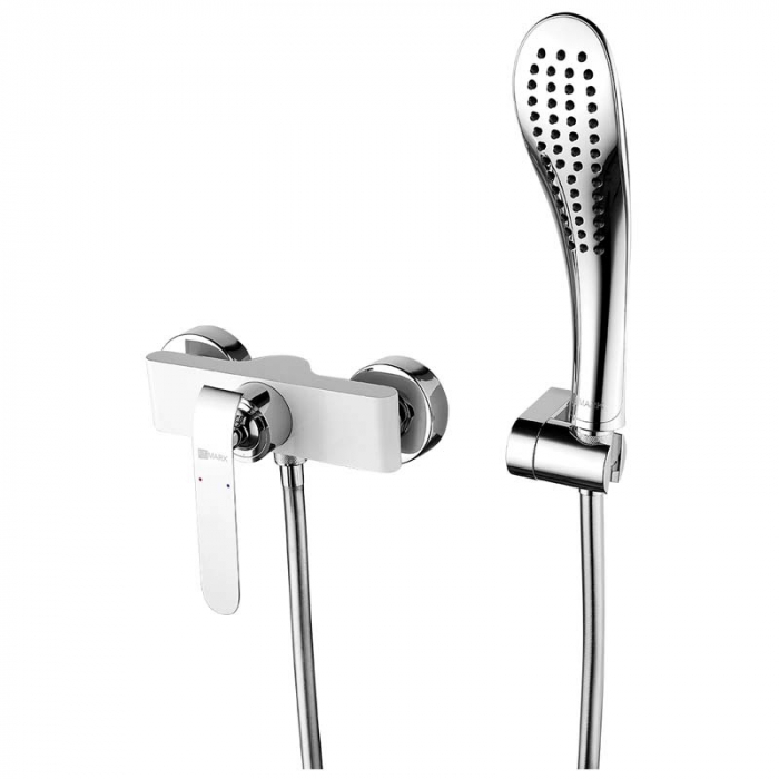 Смеситель для душа LeMark MELANGE LM4933CW однорукояточный, хром/белый