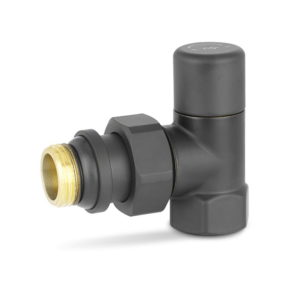 Клапан радиаторный регулирующий угловой Varmega VMDV01 DN15 (1/2") черный