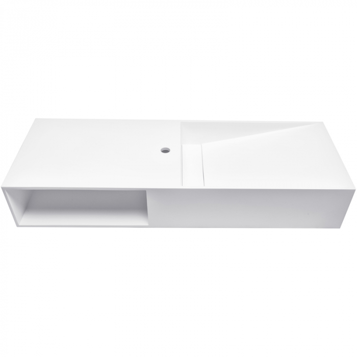 Раковина накладная NT BAGNO NT501 Cagliari Right, белый матовый