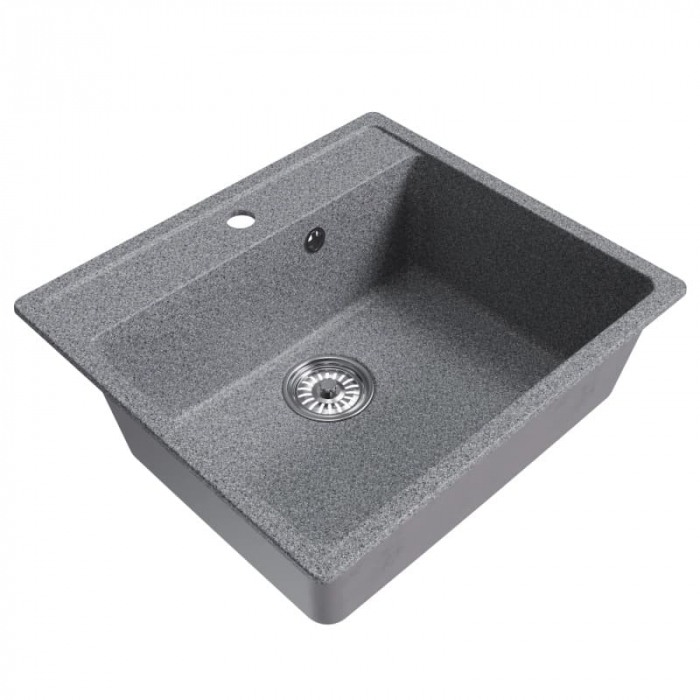 Мойка из искусственного камня MixLine КОМФОРТ МЛ-ГМ15 560x500/180 темно-серая