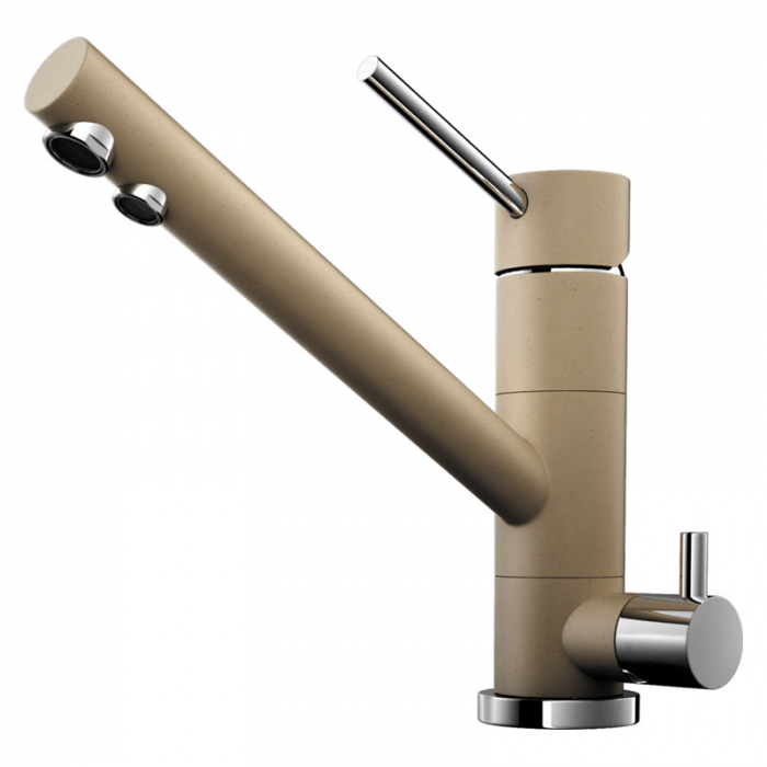 Смеситель для кухни Omoikiri TONAMI-CH однорукояточный, с переключателем на фильтр, шампань