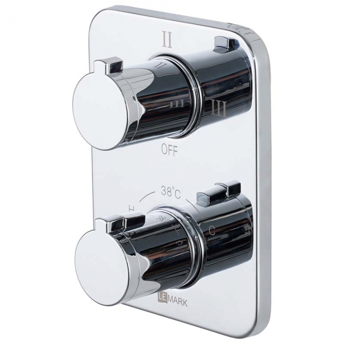 Смеситель для ванны LeMark YETI LM7848C термостатический, встраиваемый в стену, хром